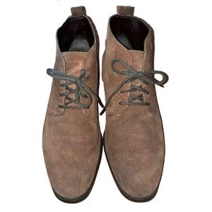 ASOS Lace Up Brown Chukka lumberjack Boots in Burnished Tan Suede size 9